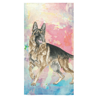 German Shepherd Water Colour No.2 Bath Towel 30"x56" - TeeAmazing