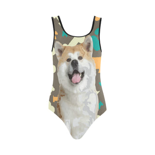 Akita Vest One Piece Swimsuit - TeeAmazing