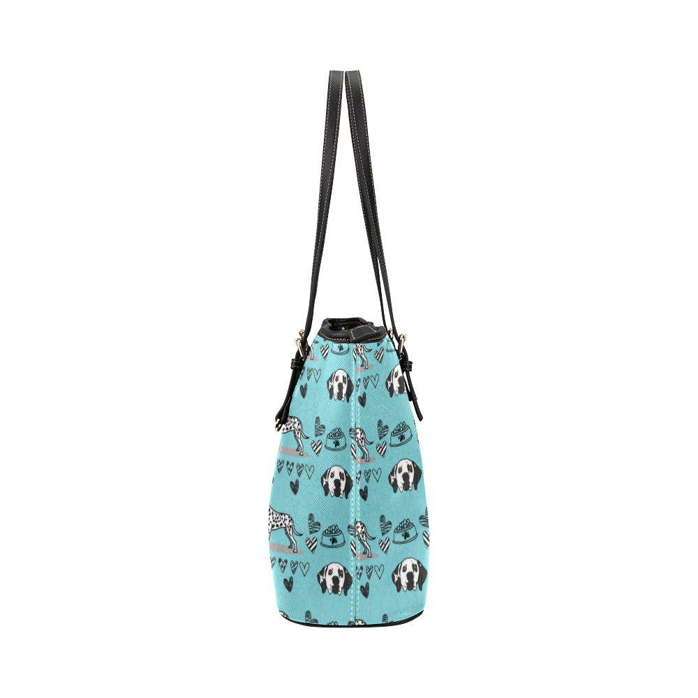 Dalmatian Pattern Leather Tote Bag/Small - TeeAmazing