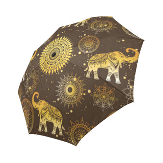 Elephant and Mandalas Auto-Foldable Umbrella - TeeAmazing