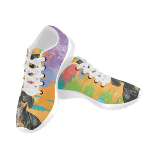 Dachshund Water Colour No.2 White Sneakers Size 13-15 for Men - TeeAmazing