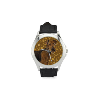 Welsh Terrier Dog Women's Classic Leather Strap Watch - TeeAmazing