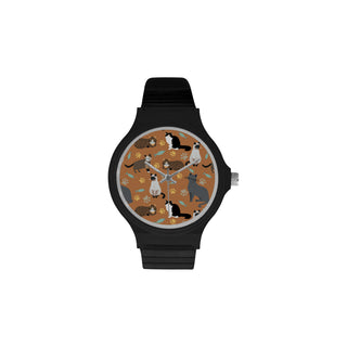 Cat Pattern Unisex Round Plastic Watch - TeeAmazing