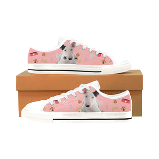 Bull Terrier Dog White Men's Classic Canvas Shoes/Large Size - TeeAmazing