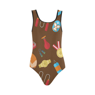 Wrestling Pattern Vest One Piece Swimsuit - TeeAmazing