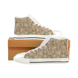 Whippet White High Top Canvas Shoes for Kid - TeeAmazing