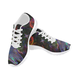 Greyhound Glow Design 2 White Sneakers for Men - TeeAmazing