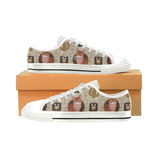 Somali Cat White Low Top Canvas Shoes for Kid - TeeAmazing