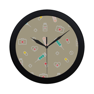 Nurse Black Circular Plastic Wall clock - TeeAmazing