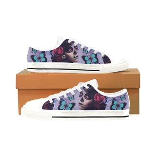 Sugar Skull Candy White Men's Classic Canvas Shoes/Large Size - TeeAmazing