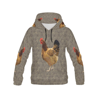 Chicken Footprint All Over Print Hoodie for Women - TeeAmazing