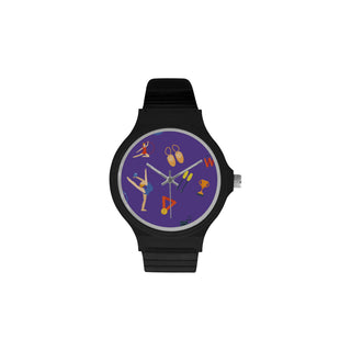 Gymnastics Pattern Unisex Round Plastic Watch - TeeAmazing