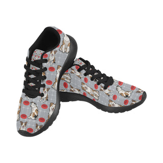 Australian shepherd Pattern Black Sneakers for Women - TeeAmazing