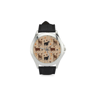 Goat Women's Classic Leather Strap Watch - TeeAmazing