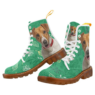 Jack Russell Terrier Lover White Boots For Women - TeeAmazing