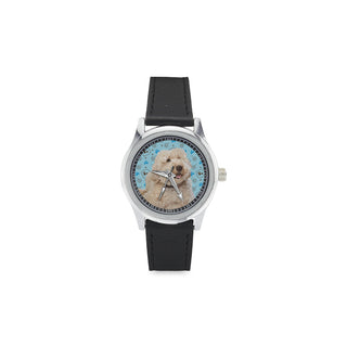Labradoodle Kid's Stainless Steel Leather Strap Watch - TeeAmazing