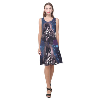 Undertaker Sleeveless Splicing Shift Dress - TeeAmazing