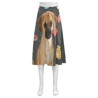 Puggle Dog Mnemosyne Women's Crepe Skirt (Model D16) - TeeAmazing