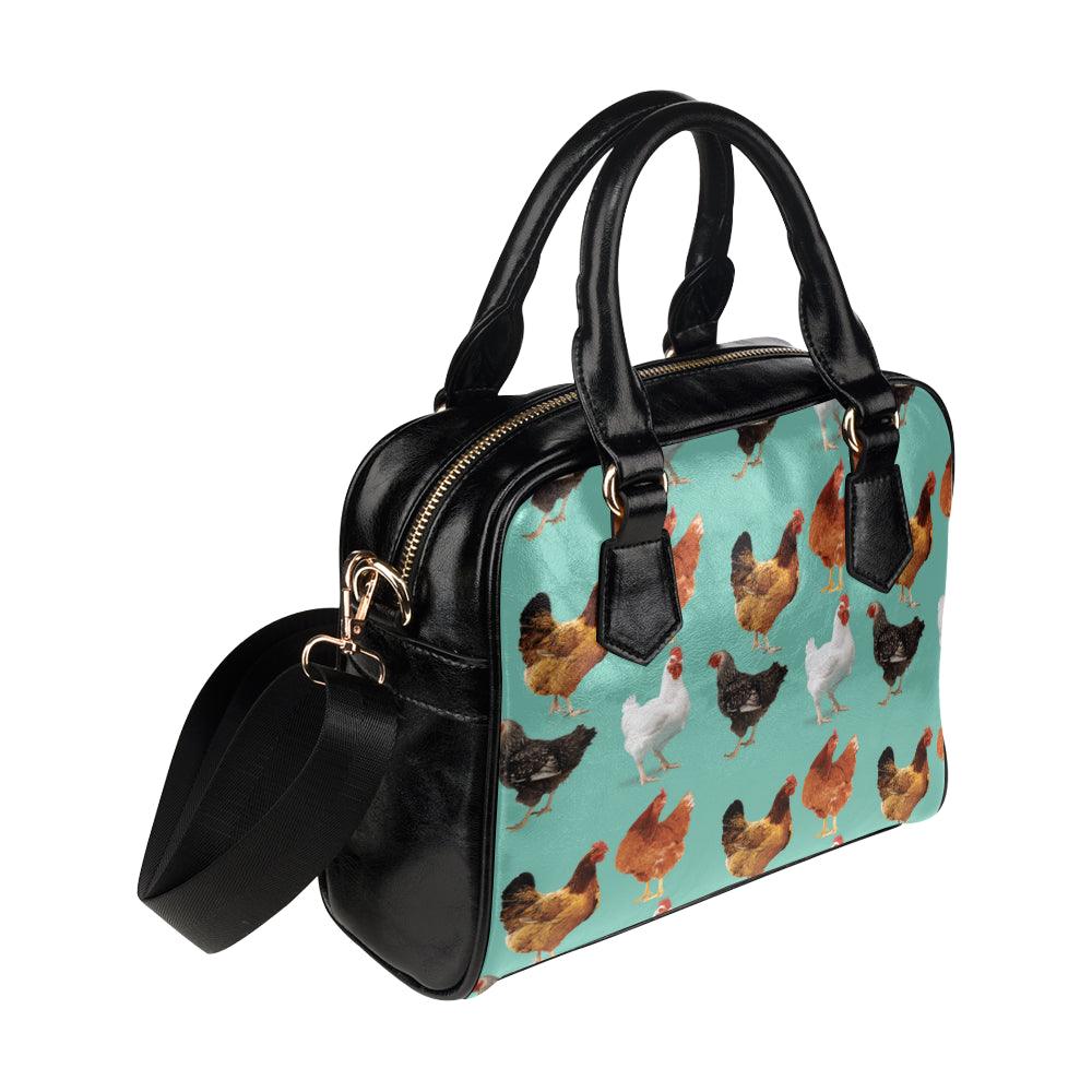 Chicken Pattern Shoulder Handbag - TeeAmazing