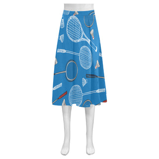 Badminton Pattern Mnemosyne Women's Crepe Skirt (Model D16) - TeeAmazing
