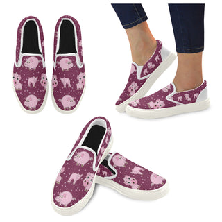 Pig White Women's Slip-on Canvas Shoes - TeeAmazing