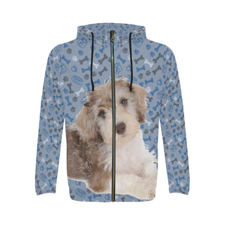 Schnoodle Dog All Over Print Full Zip Hoodie for Men - TeeAmazing