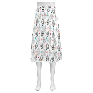 Maltese Pattern Mnemosyne Women's Crepe Skirt - TeeAmazing