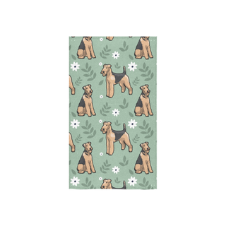 Airedale Terrier Flower Custom Towel 16"x28" - TeeAmazing