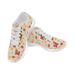 Hermit Crab Pattern White Sneakers for Women - TeeAmazing