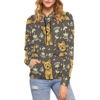 Cairn terrier Flower All Over Print Hoodie for Women (USA Size) (Model H13) - TeeAmazing