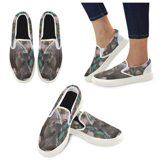 Hippo White Women's Slip-on Canvas Shoes - TeeAmazing