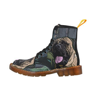 Bullmastiff Black Boots For Women - TeeAmazing