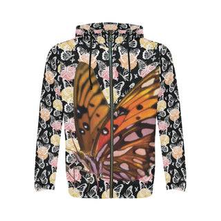 Butterfly All Over Print Full Zip Hoodie for Men - TeeAmazing