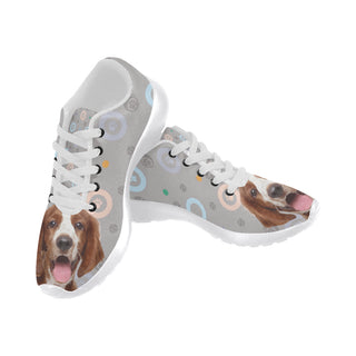 Welsh Springer Spaniel Dog White Sneakers for Women - TeeAmazing