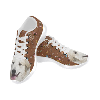 Great Pyrenees Dog White Sneakers for Men - TeeAmazing