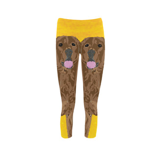 Chocolate Labrador Capri Legging (Model L02) - TeeAmazing