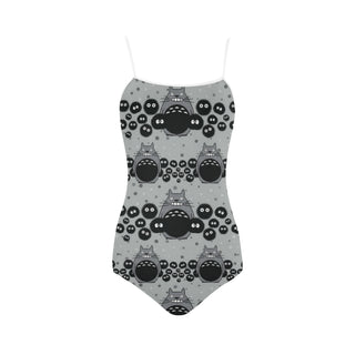 Totoro Pattern Strap Swimsuit - TeeAmazing