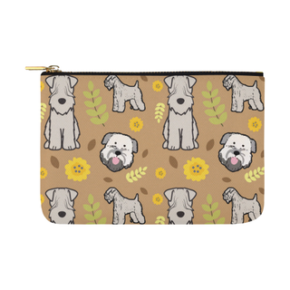 Soft Coated Wheaten Terrier Flower Carry-All Pouch 12.5''x8.5'' - TeeAmazing