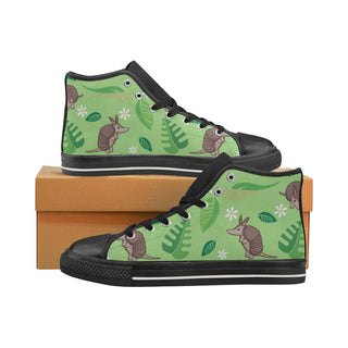 Constrictor Pattern Black Women's Classic High Top Canvas Shoes - TeeAmazing