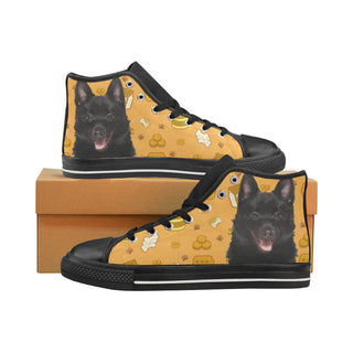 Schipperke Dog Black High Top Canvas Shoes for Kid - TeeAmazing