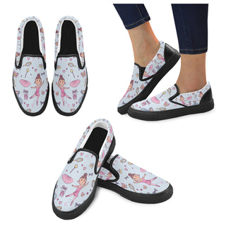 Ballet Pattern Black Women's Slip-on Canvas Shoes - TeeAmazing