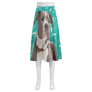 Staffordshire Bull Terrier Mnemosyne Women's Crepe Skirt (Model D16) - TeeAmazing