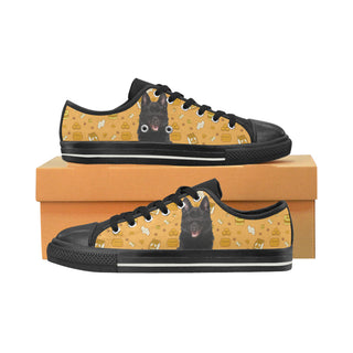 Schipperke Dog Black Women's Classic Canvas Shoes - TeeAmazing