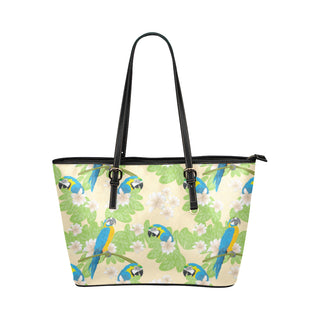 Macaws Leather Tote Bag/Small - TeeAmazing