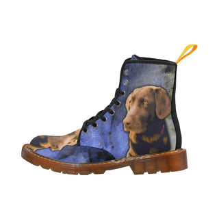 Labrador Retriever Black Boots For Men - TeeAmazing