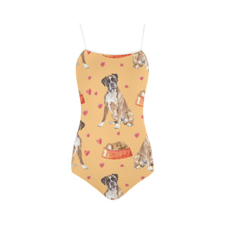 Boxer Water Colour Pattern No.1 Strap Swimsuit - TeeAmazing