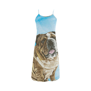 English Bulldog Water Colour No.1 Alcestis Slip Dress - TeeAmazing