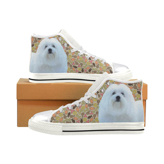 Coton De Tulear Dog White Women's Classic High Top Canvas Shoes - TeeAmazing