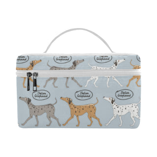 Italian Greyhound Pattern Cosmetic Bag/Large - TeeAmazing