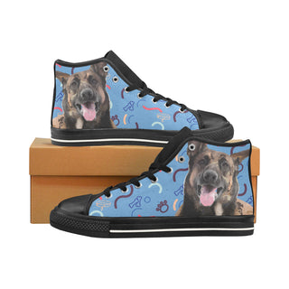 Belgian Malinois Black Men’s Classic High Top Canvas Shoes /Large Size - TeeAmazing
